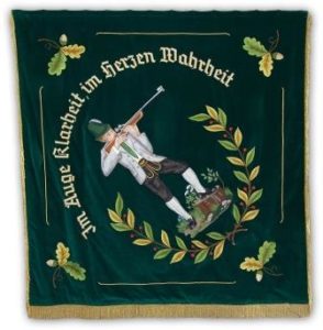 Schützenfahne hinten, klein